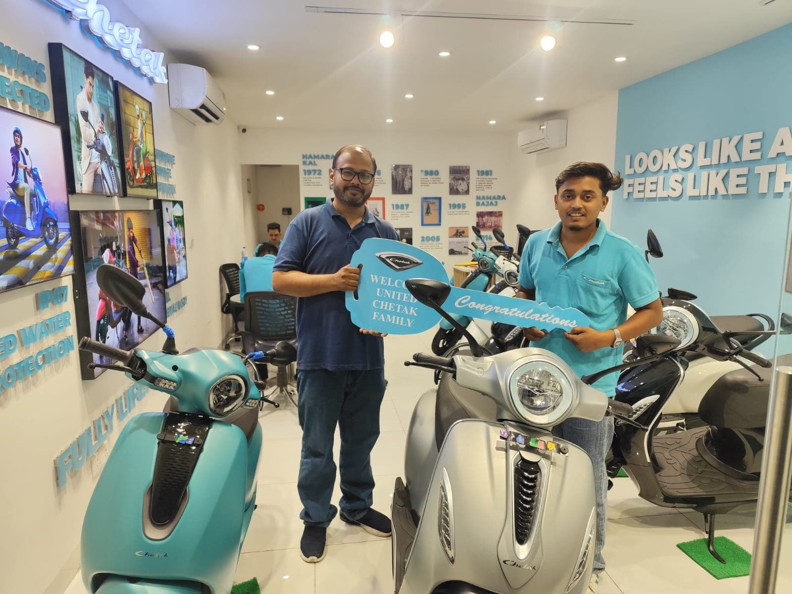 Customer with Chetak