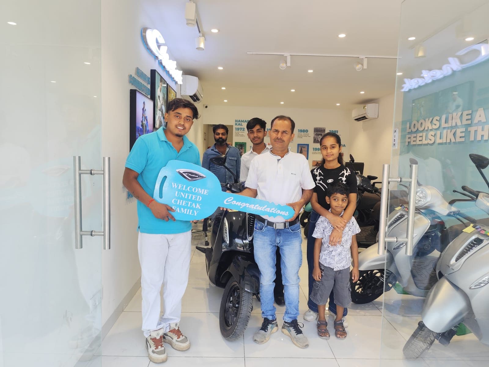 Customer with Chetak EV